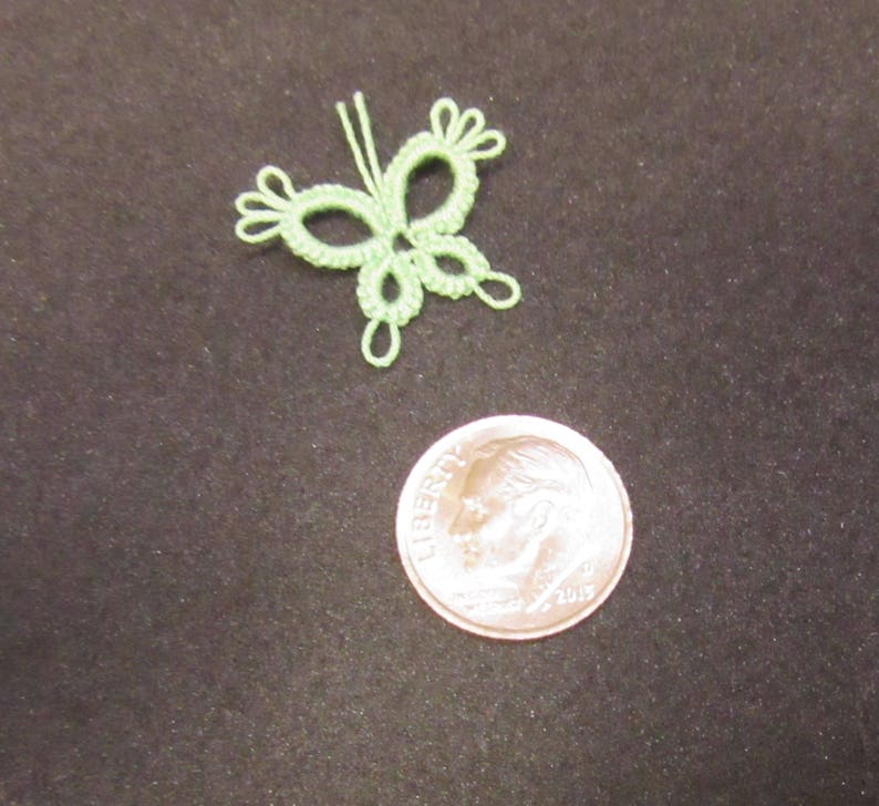 ONE Hand / Shuttle Tatted Butterfly Vintage Size 30 Cotton Etsy