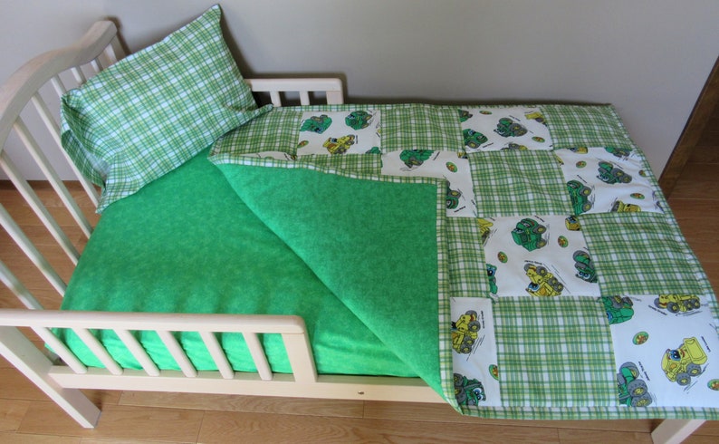 John Deere Kids Fabric Crib Set Blanket Sheet Pillow Case Etsy
