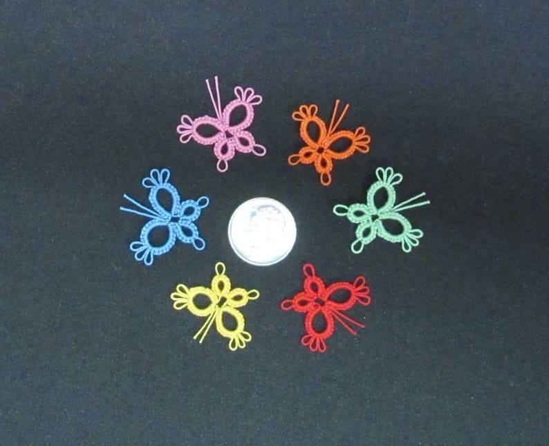 ONE Hand / Shuttle Tatted Butterfly Vintage Size 30 Cotton Etsy