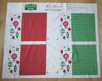 Christmas Panel Fabric Placemats by Patrick Lose