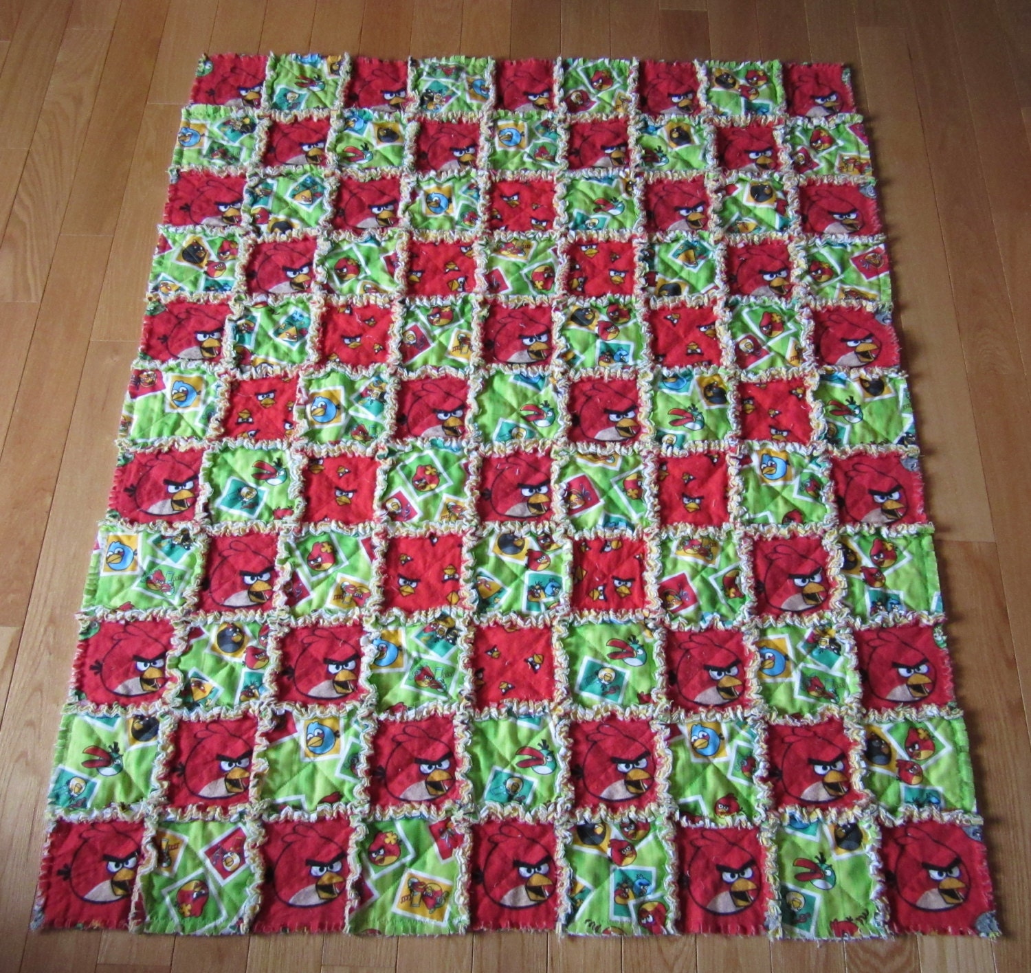 Blankets & Throws Angry Birds Handmade Quilted throw Bedding Home