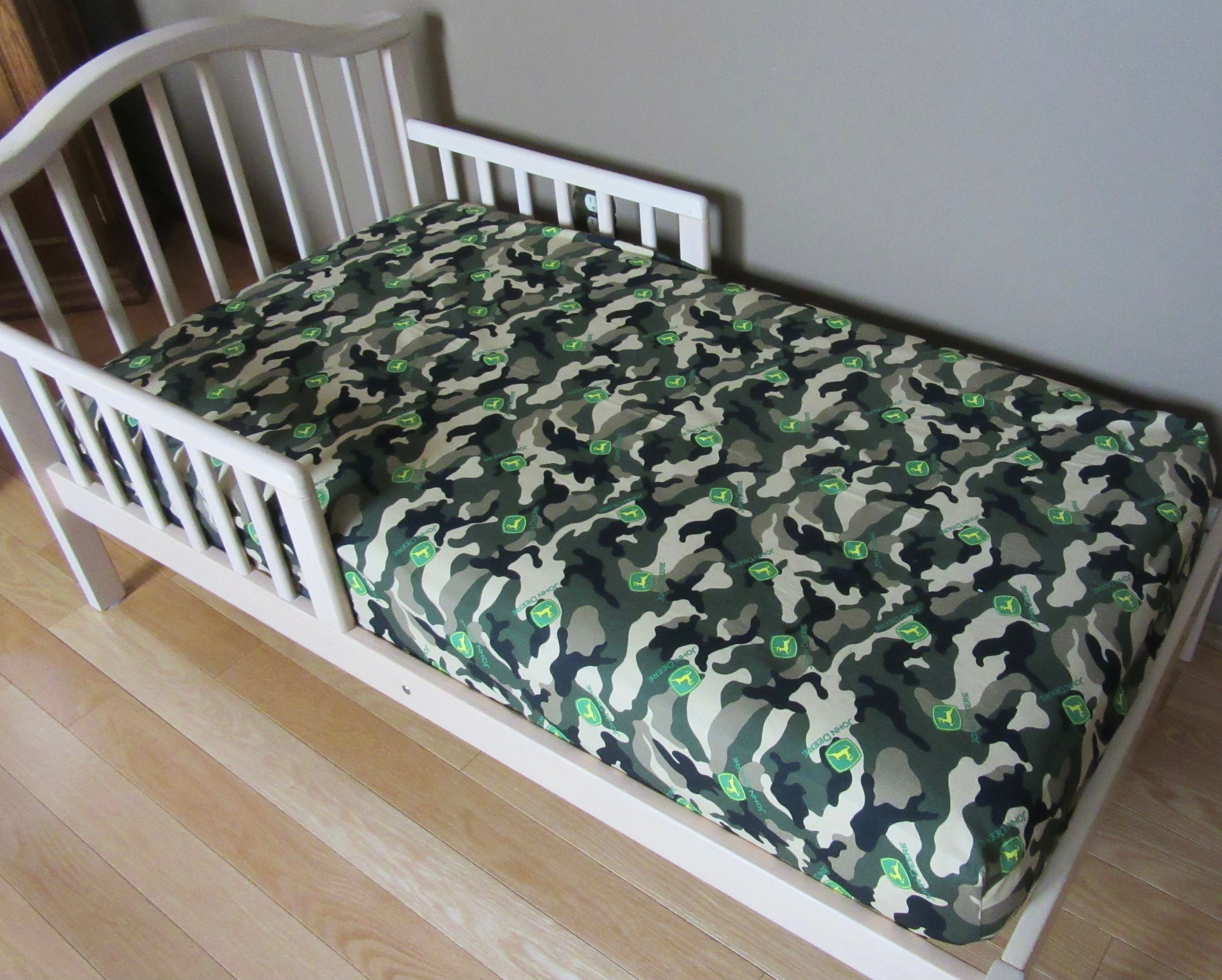 John Deere Camo Fabric Fitted Crib SHEET Toddler Bed Camouflage - Etsy