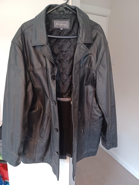 Ben Sherman, Black Ben Sherman Vintage Leather Jacket XXXXL