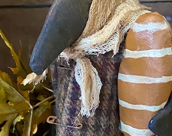 Primitive Folk Art~Crow Doll Lena~ Handmade/ Farmhouse/ Home Decor