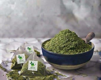 Neem Leaf Powder Tea Bags, Azadirachta Indica, Botanical Tea bags