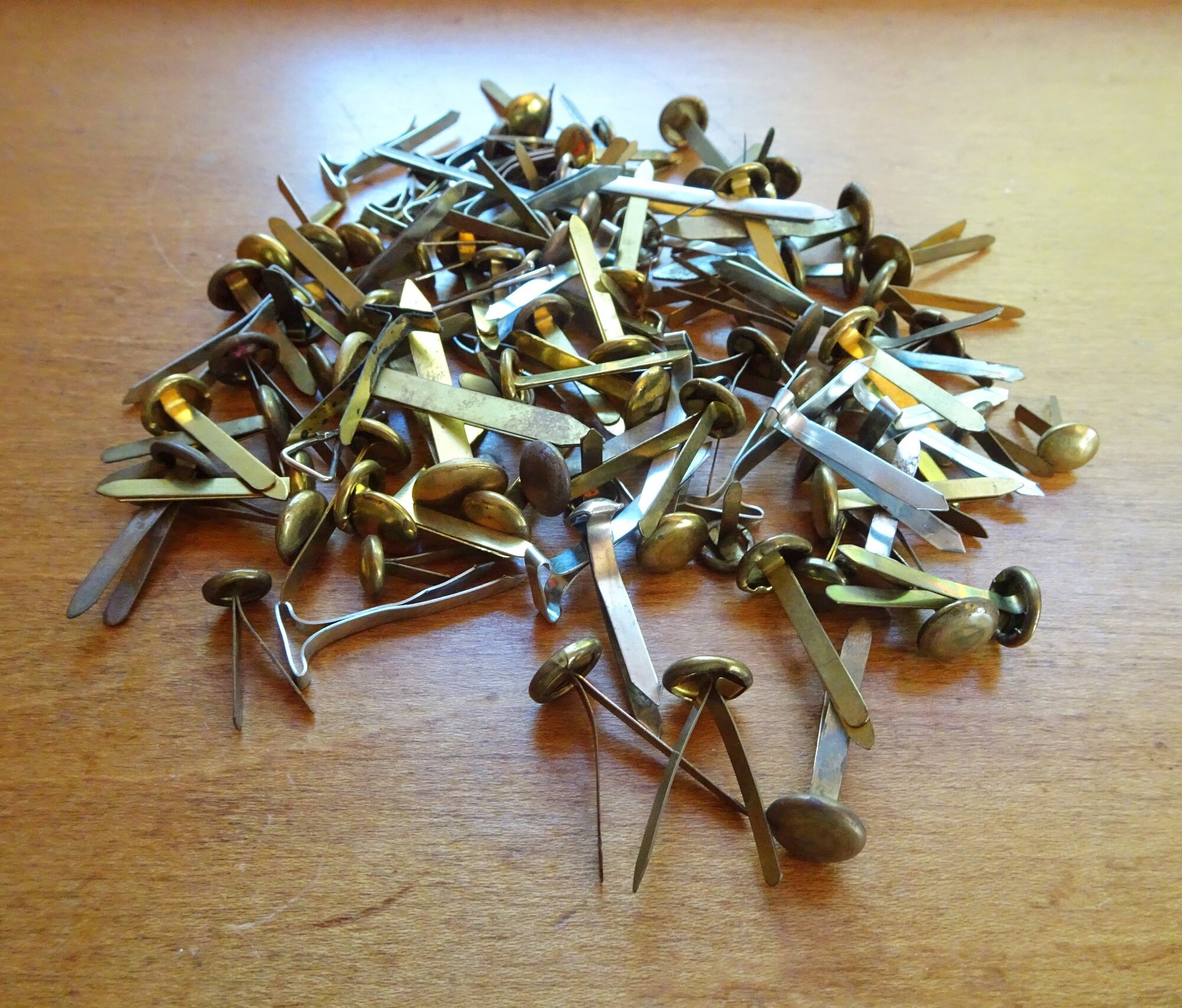 Assorted Vintage Brass Paper Fasteners Vintage Office Etsy