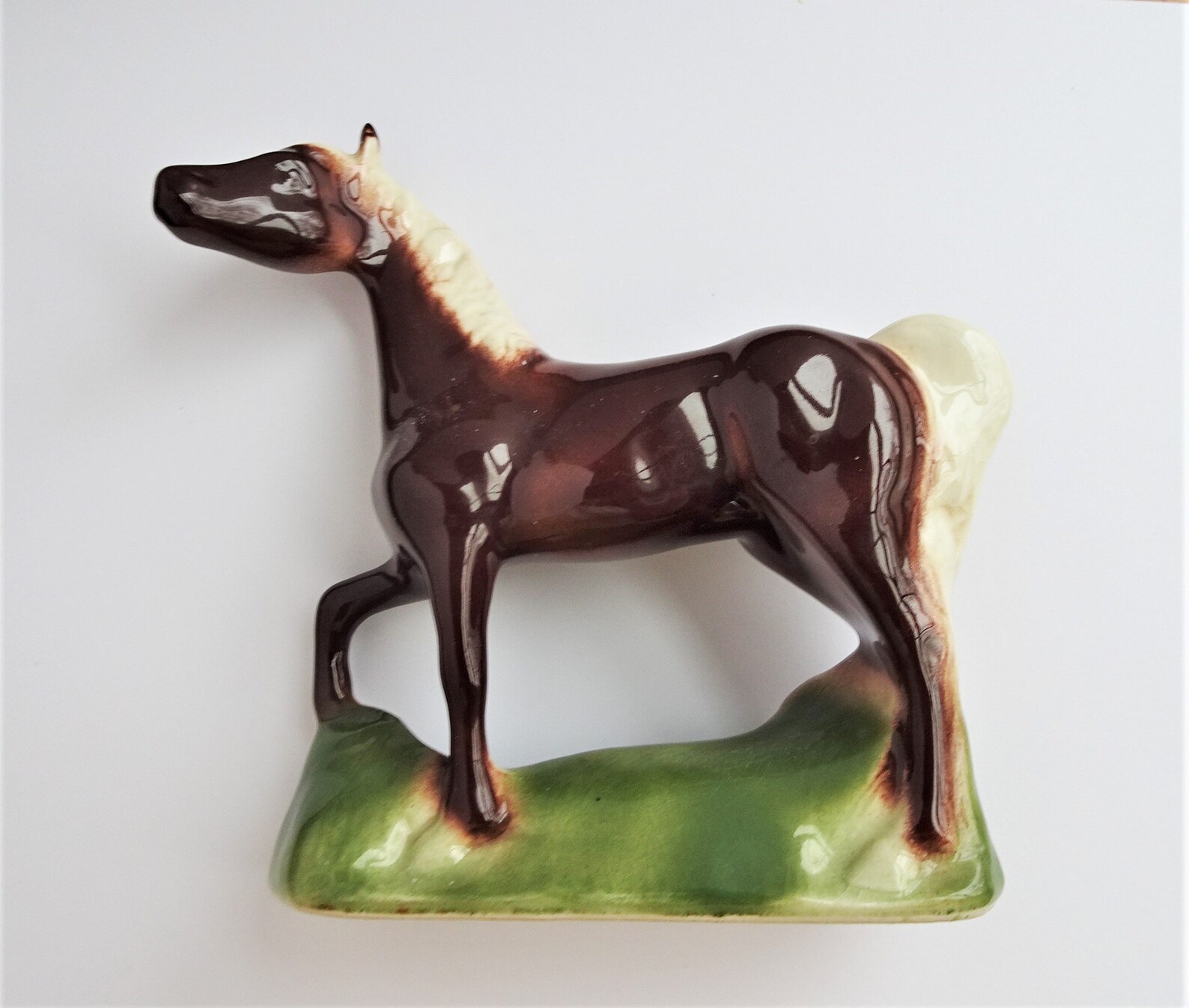 Two Vintage Ceramic Horse Figurines Etsy