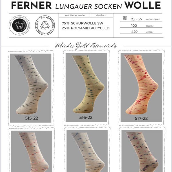 Lungauer Sockenwolle von Ferner Wolle 4 fach