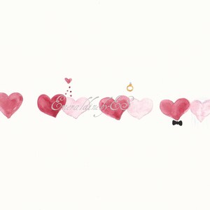 Directe download, "Our Love Story", aangepaste jaren, aquarel, sequencing, jpg-bestand