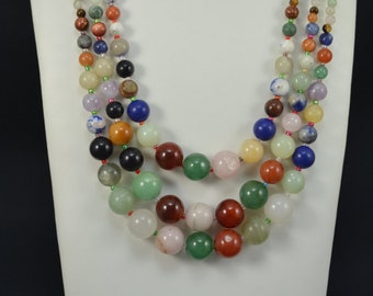 mixed stone,assorted stone,stone necklace,beaded jewelry