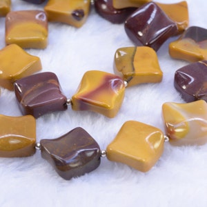 Mookaite Wave Square  Necklace