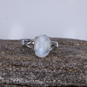 rainbow moonstone ring natural gemstone ring statement ring natural stone jewelry rainbow moonstone jewelry healing jewelry image 8