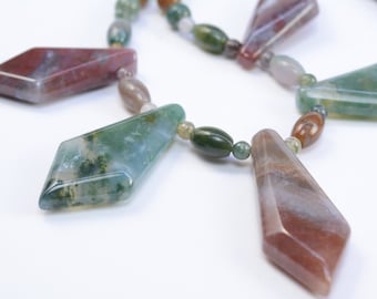 Indian agate necklace,stone necklace,agate jewelry