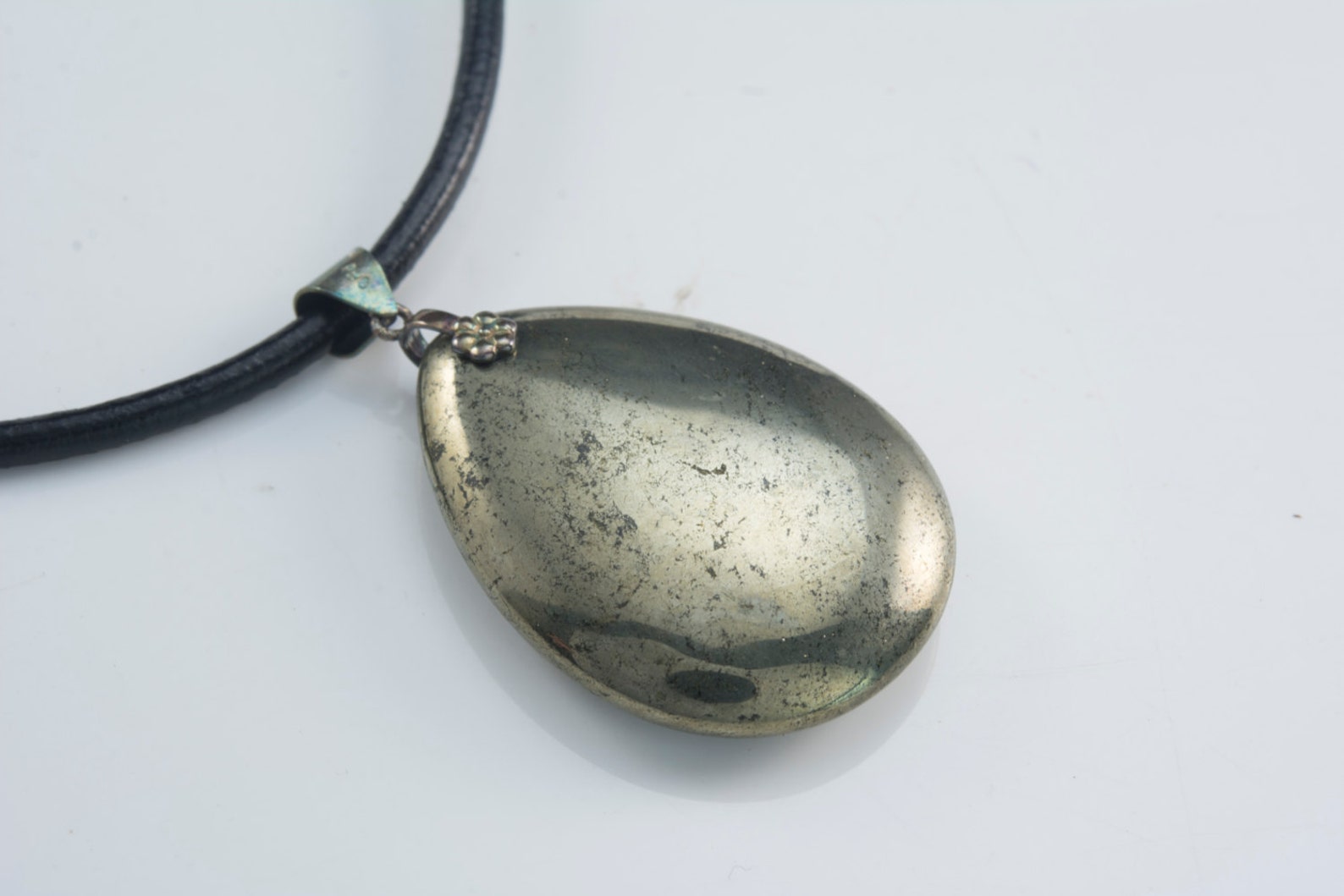Silver Gray Pyrite Teardrop Loose Beads – 8x12mm – Strand Of 15 – For Jewelry Making – GEM-inside