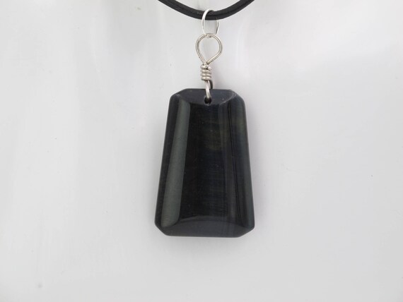 Blue Tiger Eye Beads Black Gemstone Pendant Necklace Tigers - Blue Tiger Eye Stone Pendant Blue Tiger Eye Beads Black Gemstone Pendant Necklace Tigers - Blue Tiger Eye Stone Pendant