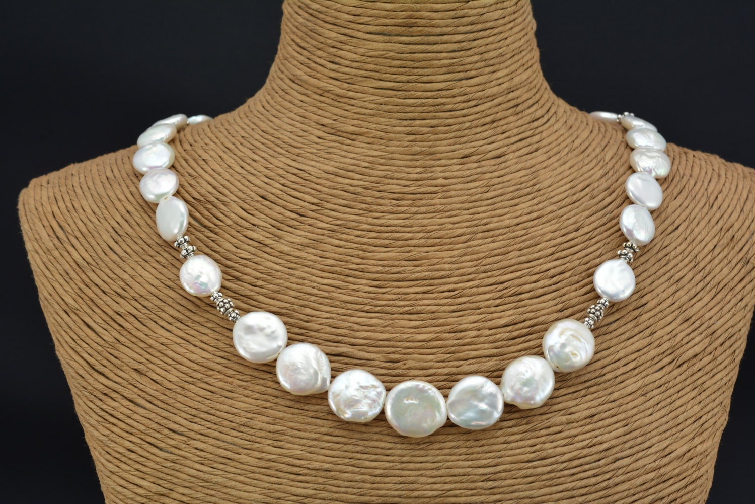 White Pearl Necklacebridal Jewelrywedding Jewelry Beaded - Etsy