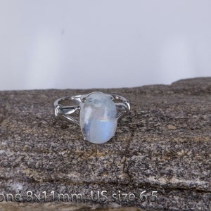 rainbow moonstone ring natural gemstone ring statement ring natural stone jewelry rainbow moonstone jewelry healing jewelry image 3