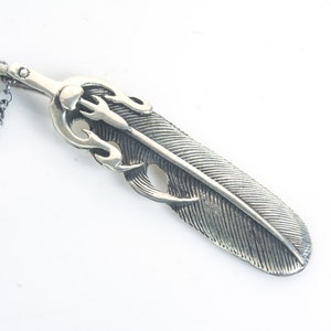 fasshion bali sterling silver jewelry necklace, genuine sterling silver feather pendant jewelry, handcrafted father necklace pendant