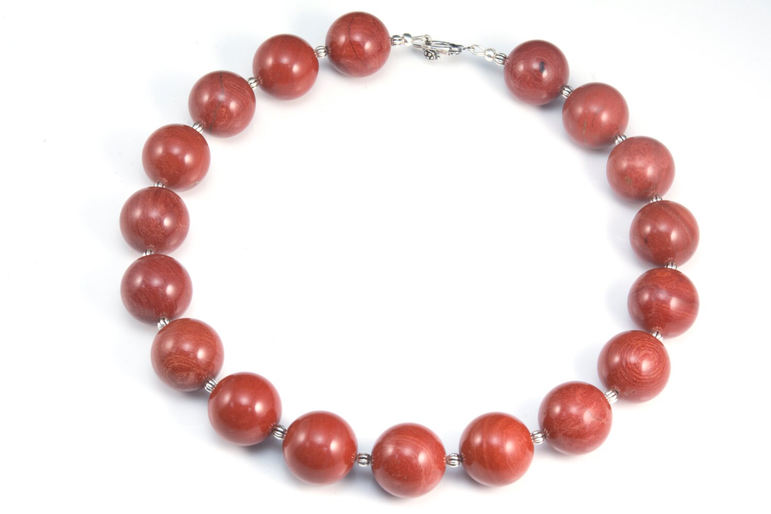 Red Jasper Necklace Jasper Gemstone Jewelry Chunky Etsy