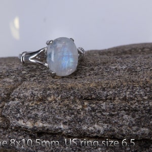 rainbow moonstone ring natural gemstone ring statement ring natural stone jewelry rainbow moonstone jewelry healing jewelry image 6