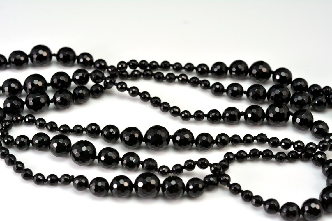 Sweater Necklacelong Necklacestone Necklacebeaded Etsy