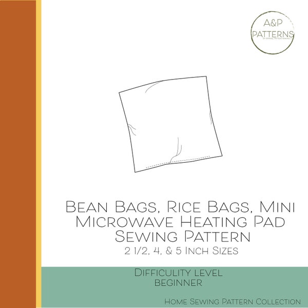 Bean Bags, Rice Bags, Heating Bag Sewing Pattern • PDF Sewing Pattern • Men, Women, Girls, Kids • Games • DIY Sewing Craft,Easy Sewing