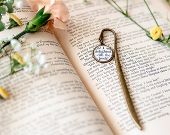 Jane Austen Gift, Metal Bookmark, Northanger Abbey Gift, Gift for Book Lover, Bookish, Book page accessories, Custom Bookmark, Literary Gift