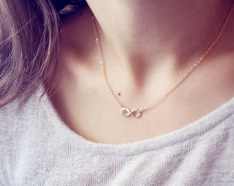 infinity friendship delicate necklace - dainty minimalist gold jewelry / gift for her