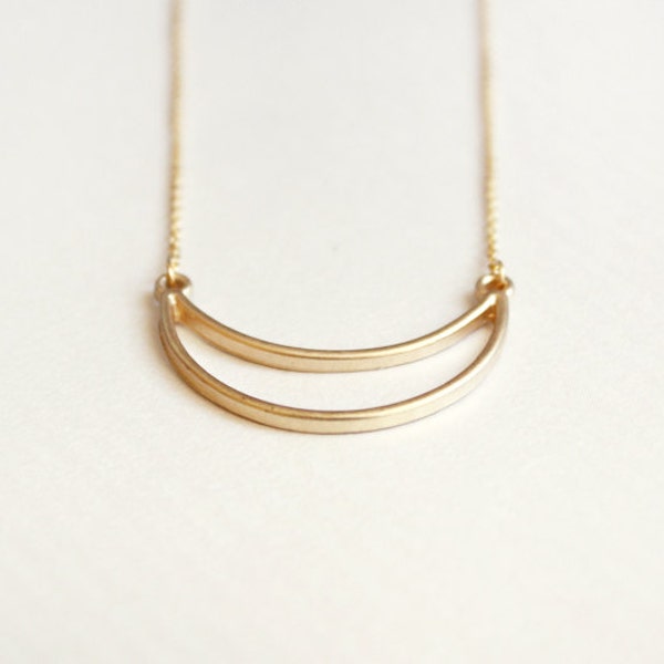 dainty gioielli moderni Crescent - collana in oro minimalista - / regalo per lei