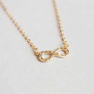 infinity friendship delicate necklace dainty minimalist gold jewelry / gift for her image 2