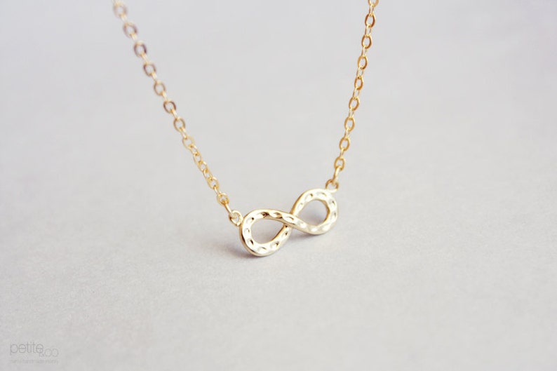 infinity friendship delicate necklace dainty minimalist gold jewelry / gift for her image 4