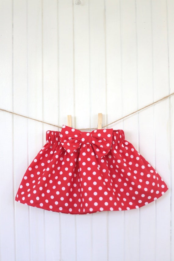 red and white polka dot skirt minnie mouse