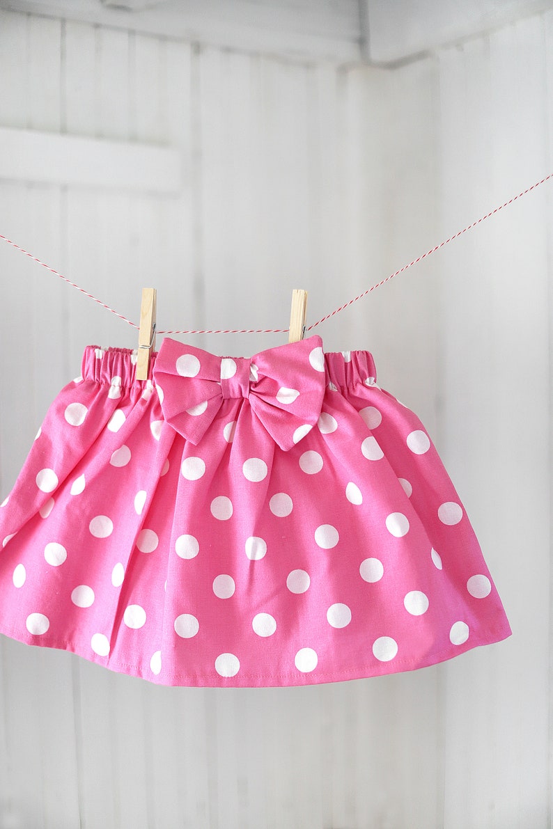 Minnie Mouse Skirt Minnie Mouse Costume Pink Polka Dot Skirt Minnie Outfit Minnie Mouse Dress Minnie Mouse BirthdayMinnie 1st Birthday