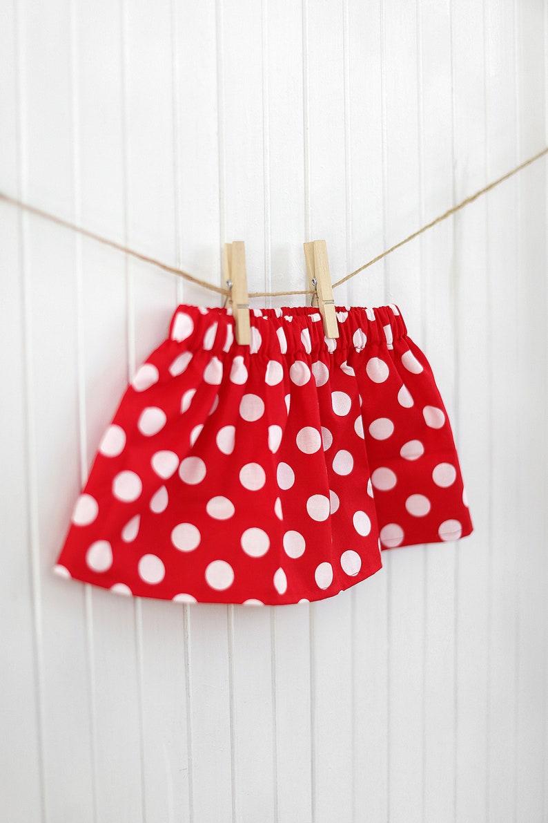 Minnie Mouse Skirt/ Minnie Mouse Dress/ Red Polka Dot Skirt/ Etsy