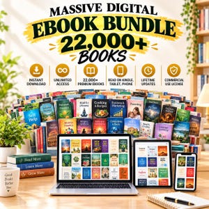 22 000+ e-bokspaket, massiv digital boksamling, pdf, e-böcker, självhjälp, fitness, företag, ekonomi och mer, direktnedladdning