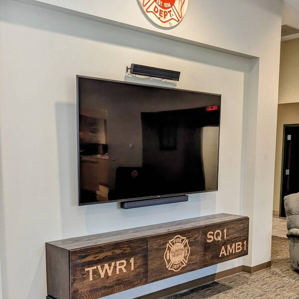 Floating Tv With Doors Etsy