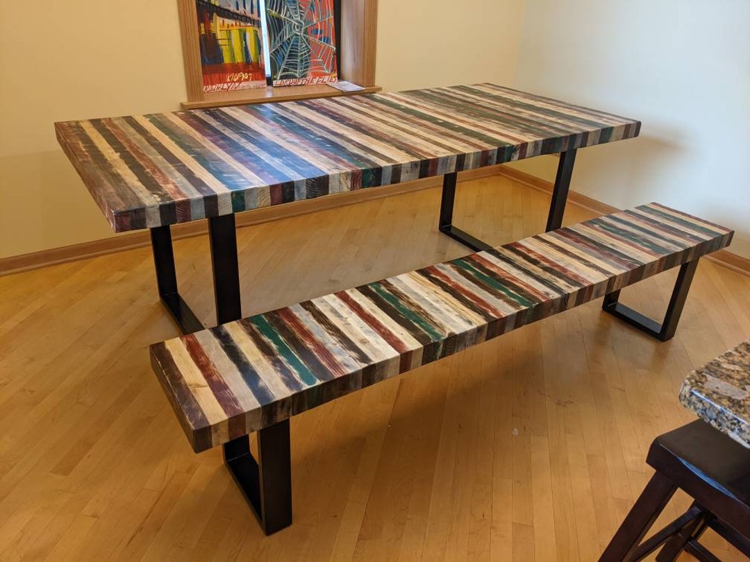 Butcher Block Dining Set Etsy