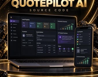 QuotePilot AI - Gerador de Cotações Instantâneas SaaS - Código-fonte | Aplicativo Full Stack React Node.js | Propriedade total do comprador