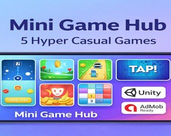 Mini Game Hub Source Code | 5 Hyper Casual Games React Native Expo | Ready to Deploy | Full Rights