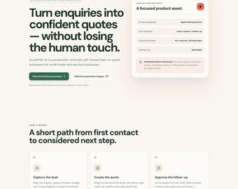 QuotePilot AI - Instant Quote Generator SaaS Source Code | Full-Stack React Node.js App | Buyer-Owned Complete Rights