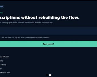 Expo RevenueCat Launch Kit - Subscription Paywall Starter Source Code | Personal License