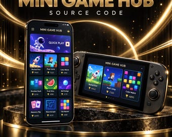 Código-fonte do Mini Game Hub | 5 jogos hipercasuais React Native Expo | Pronto para implantação | Direitos totais