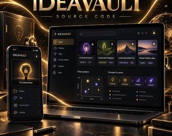IdeaVault - Código-fonte do aplicativo de gerenciamento de ideias e ativos | React SQLite | Todos os direitos incluídos