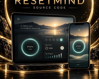 Código-fonte do ResetMind | Aplicativo de bem-estar React Native Expo | Pronto para implantação | Todos os direitos incluídos
