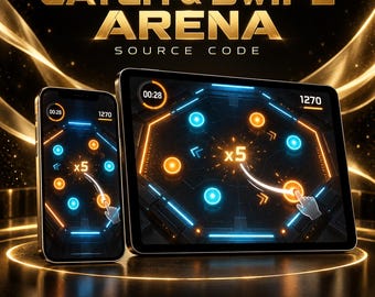 Catch & Swipe Arena - Código-fonte do jogo de arcade Idle Clicker | React Vite Express | Todos os direitos incluídos