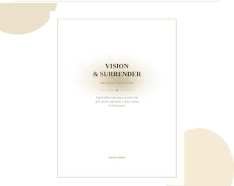 Vision & Surrender At-Home Faith Retreat Kit, Christian Devotional Journal (Digital Download)