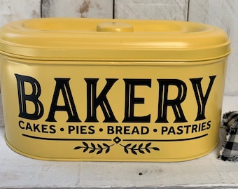 Farmhouse  Decor,Kitchen Storage, Farmhouse Kitchen Decor, Kitchen Decor, Personalized Tin, Metal  Cookie Tin, Bakery Box, Lemon Decor