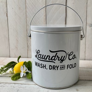 Farmhouse Decor, Laundry Decor, Laundry Storage, Personalized Laundry Tin, Detergent Storage, Laundry Room Decor, Laundry, Detergent Tin