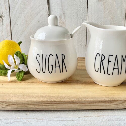 Farmhouse Servingwarefarmhouse Decor Cream and Sugar Set Etsy