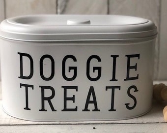 Farmhouse  Decor, Dog Treat Tin, Personalized Tin, Dog Treat Container, Gift for Dog Lovers, Personalized Dog Treats, Farmhouse Kitchen